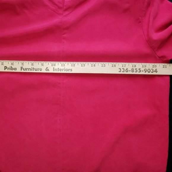 Vintage Real Clothes Saks 5th Ave 100% Silk Red Short Sleeve Blouse Vintage 90's - Picture 6 of 9